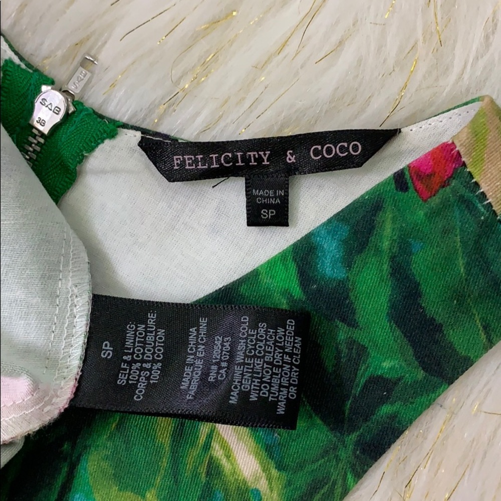 Felicity & Coco Floral green Fit & Flare Dress - Picture 8 of 8